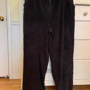 J. Jill Black Tumbled Corduroy 16W 100% Cotton Pants